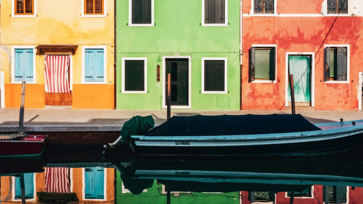Grachten in Burano